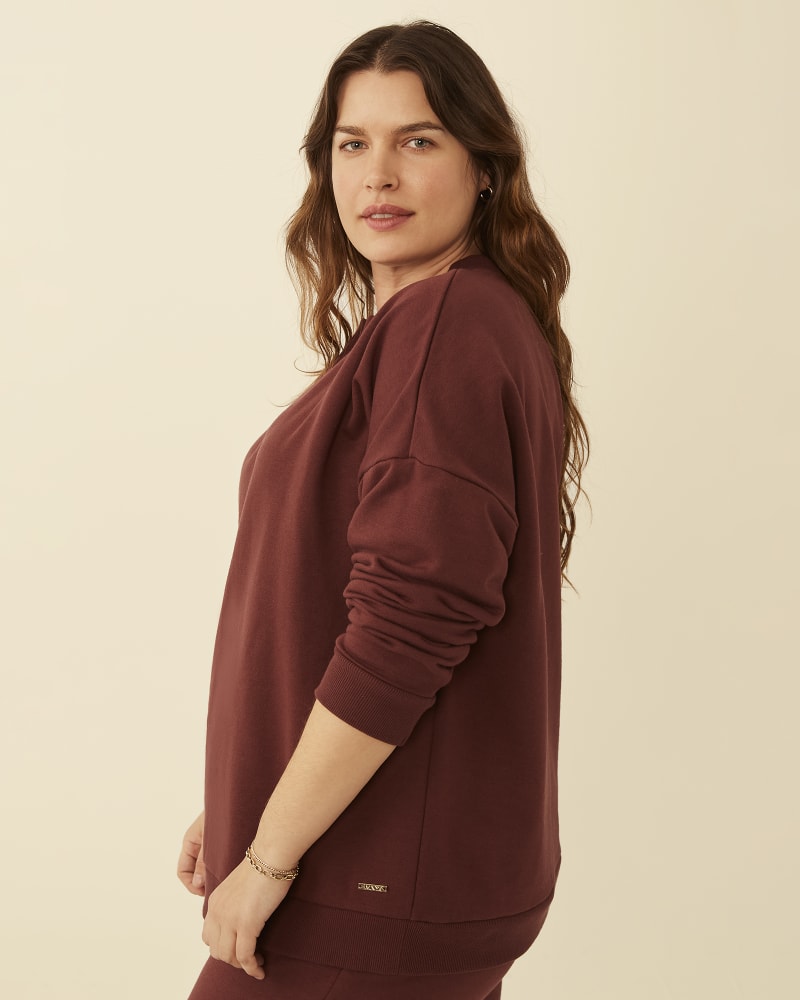 Side of plus size Marjorie French Terry Sweatshirt by Marc NY | Dia&Co | dia_product_style_image_id:178239